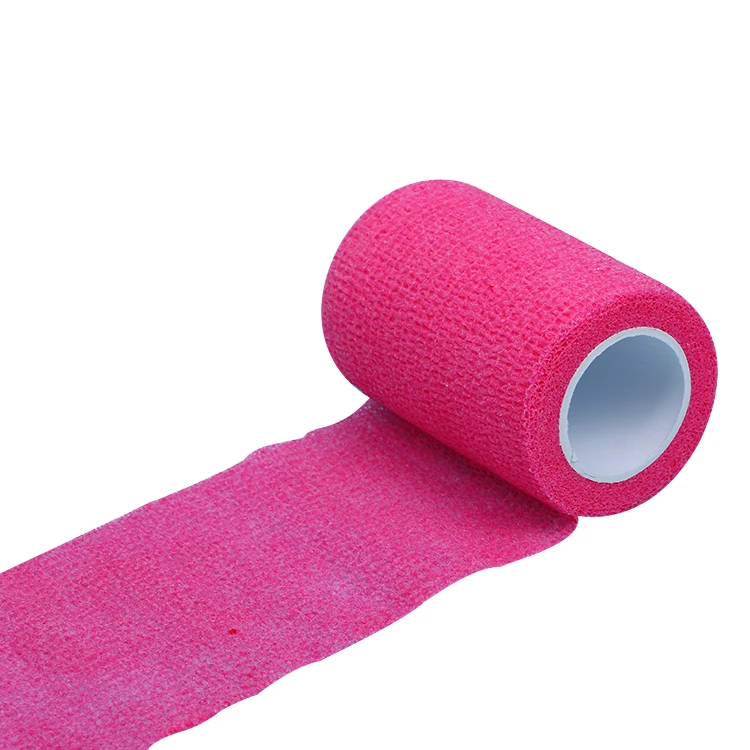 Colorful non-woven elastic veterinary horse Vet wrap bandage without