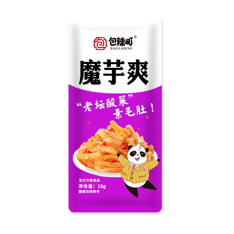 chinese famous mini snacks konjac products healthy instant food four flavors 18g per bag