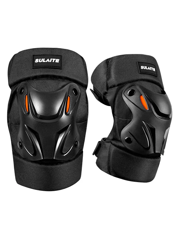 SULAITE Reflective 4pcs Motocross Kit Elbow & Knee Pads Knee Pads Motor Bike Motorcycle Knee Protector