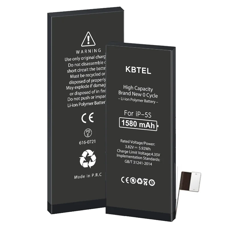 
Original Factory Zero Cycle 1560 Mah Chinese 3.7 Mobile Phone Battery For Iphone5S 