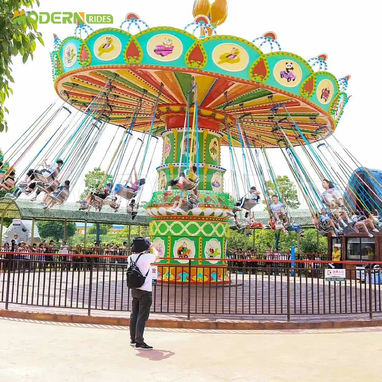 Theme park attraction manege funfair rides swing flying chair thrill rides for sale