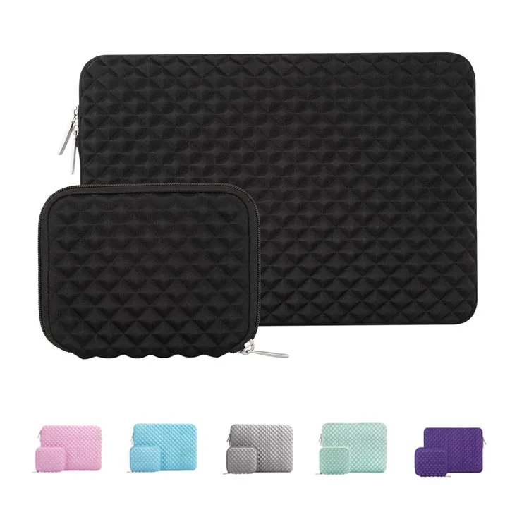 Factory Wholesale Diamond Laptop Sleeve Waterproof Neoprene Laptop case Custom Business laptop bag