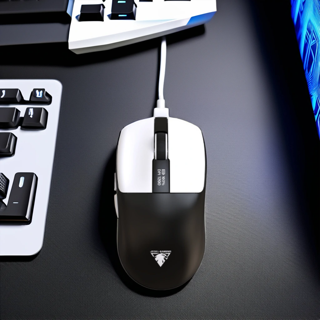 12000 DPI Wireless Gaming Mouse Lightweight 6 Programmable Buttons 250 Hours Battery Life USB Onboard Memory PC-Right Black