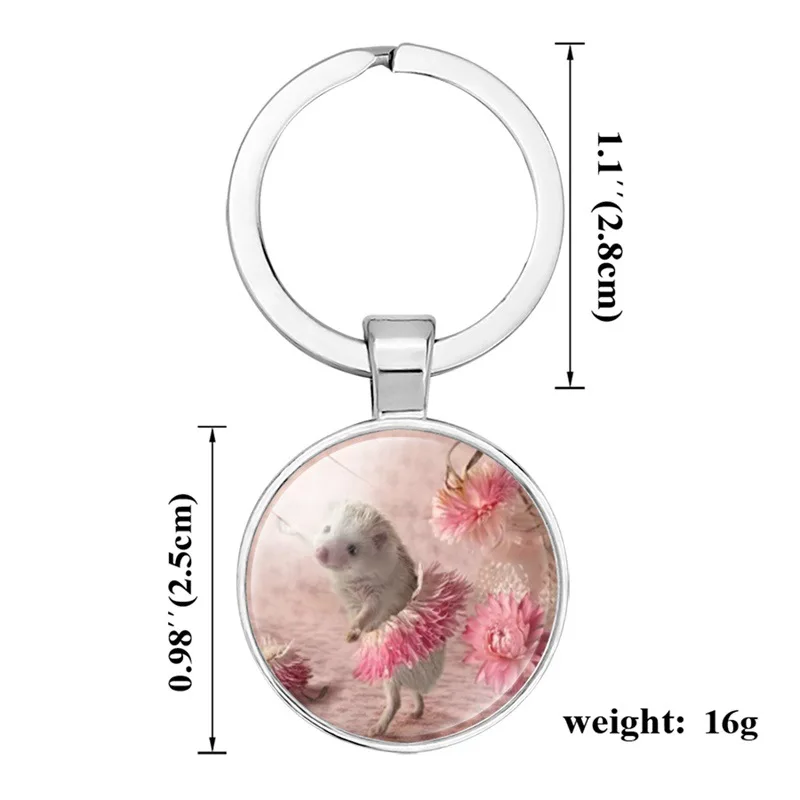 Hot Sale Cartoon Hedgehog in the Fog Zinc Alloy Keychain Simple Keychain Pendant