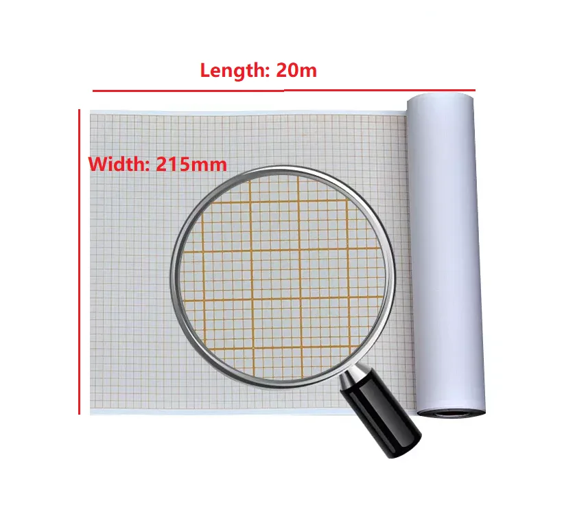 Multi size 215mm*20m ecg paper thermal paper rolls fold z paper machine ecg