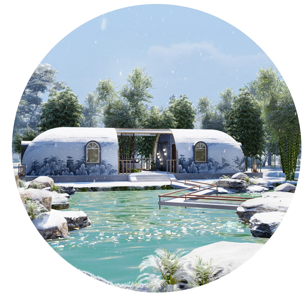 Ecological building dome house price prefabricated module Polystyrene dome Graphene Spherical room