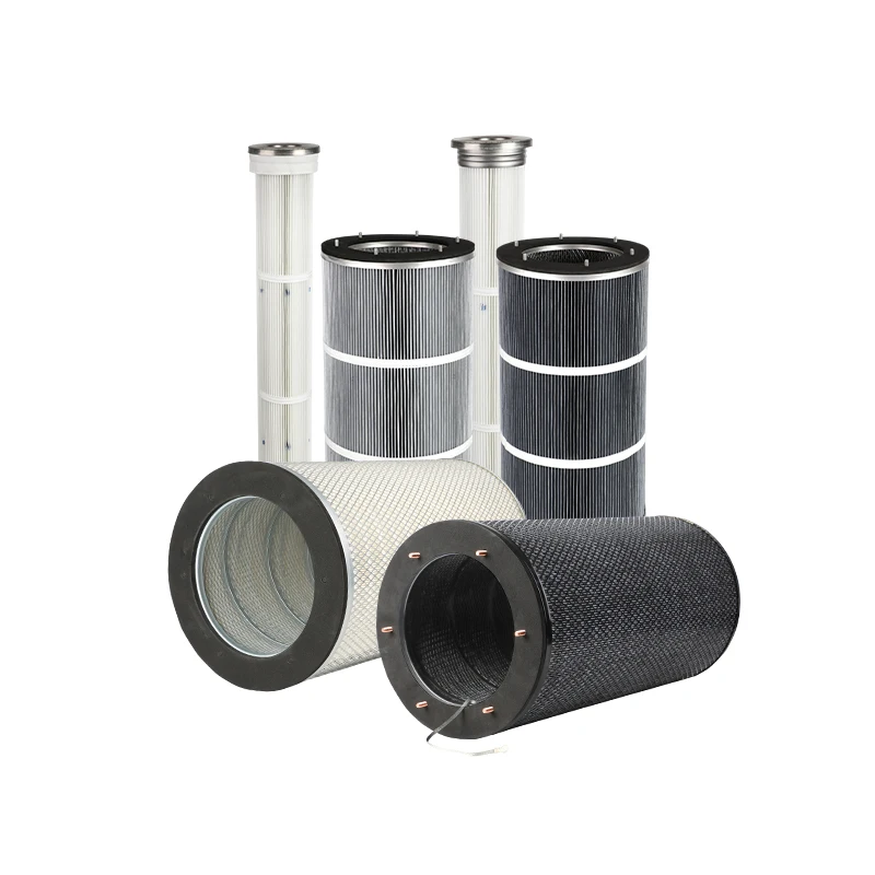 Mini Pleat Filter Cartridge Industrial Dust Extraction Air Filter Cartridge Polyester Fiber Pleated Filter