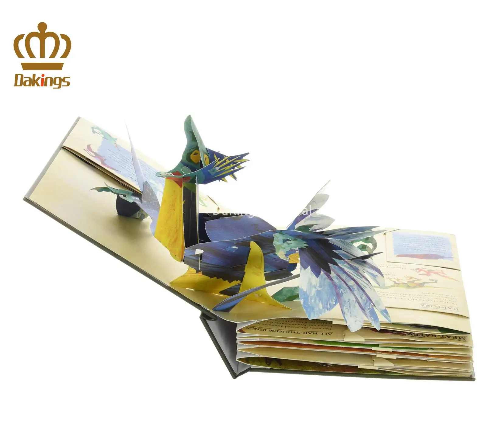 24 Hours Customer english Printing Service story books Pop-up Book print with Dinosaur design 3d pop up books for children