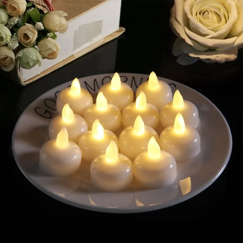 Hot Selling Unique round Shaped Flameless Floating Candles Water Activated for Ramadan & Diwali Parties & Other Occasions