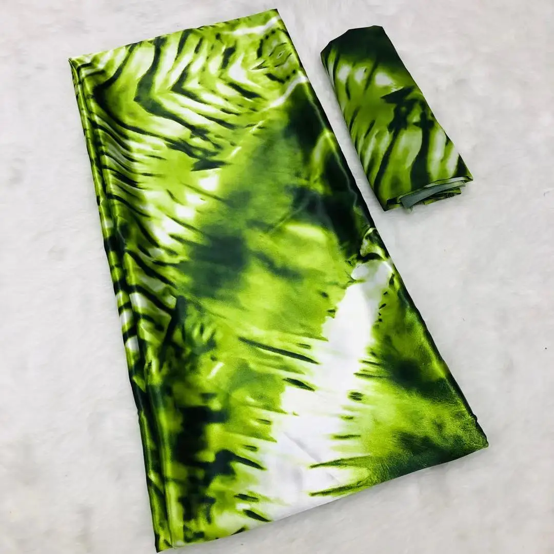 2021 new design African 100% real silk wax prints fabric 5+2 yards for woman clothes  KLS