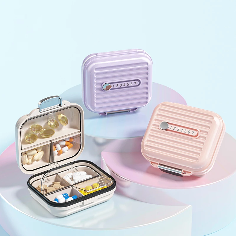 Portable  Pharmacy Vitamin Dispenser Daily Tablet Organizer Weekly Medicine case 7 Days 7 Compartments Plastic Pill Box