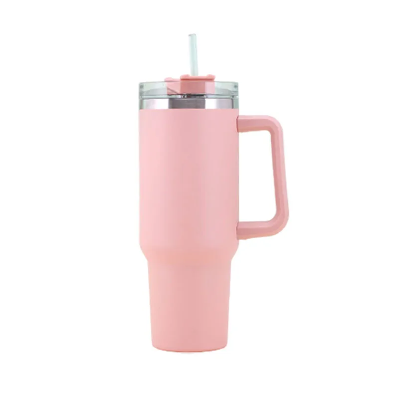 Romantic pink color 304 Stainless Steel Tumbler water cup coffee beer double wall  vacuum width mouth mug cup