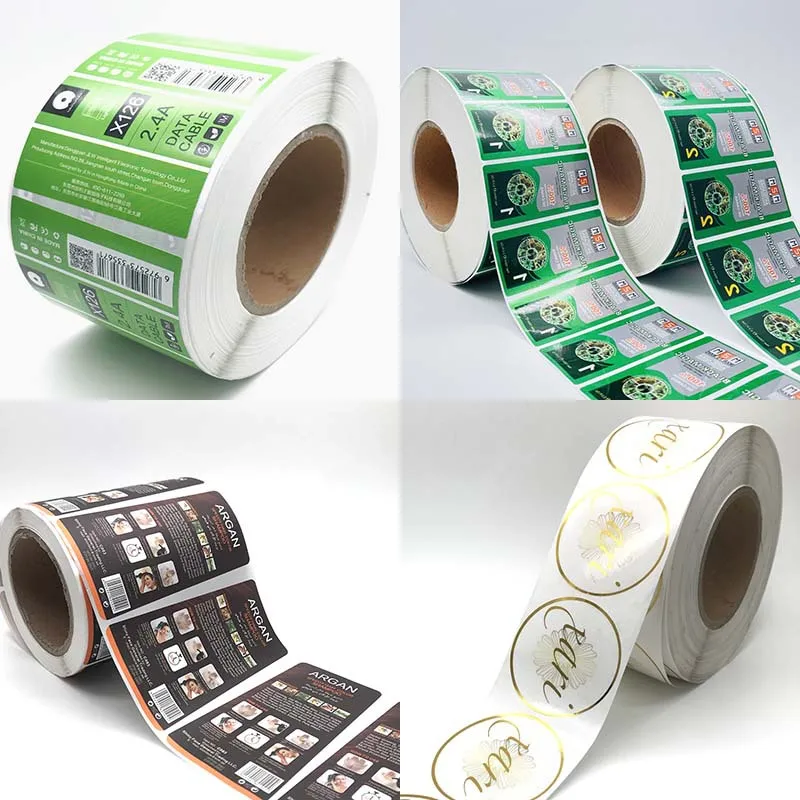 Custom Logo Printed Stickers Gold Stamping Round Seal Label Stickers for Packaging