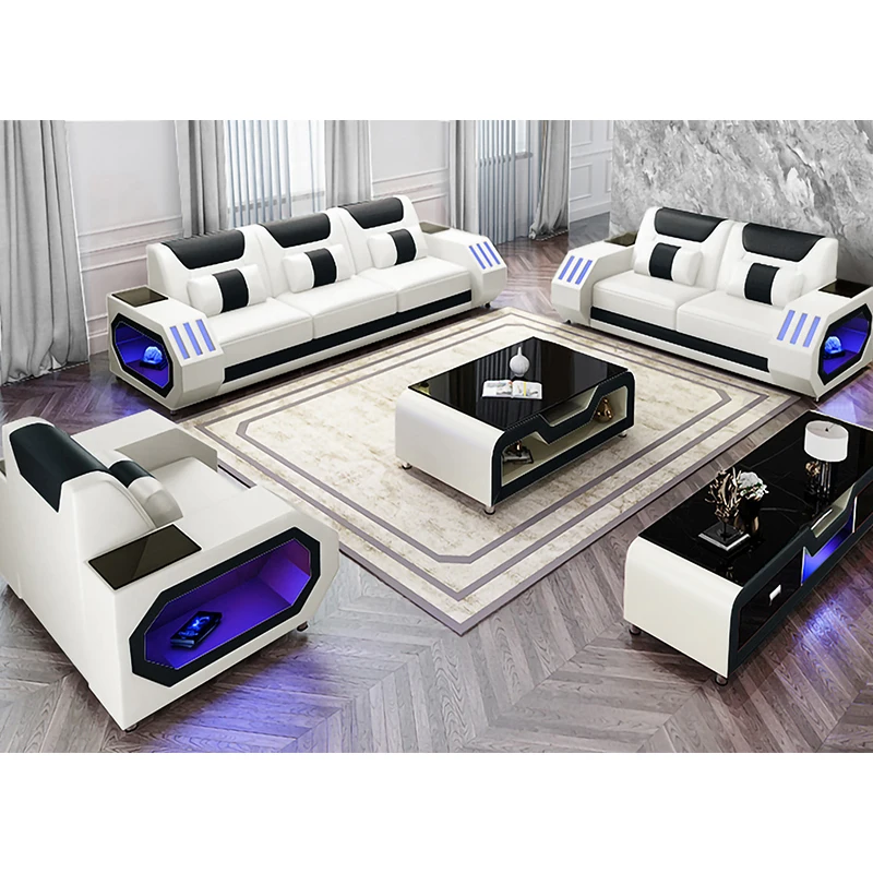 Factory Direct Supply Living Room Sofas Genuine Leather Sofas Sectional Sofa Set Furniture Recliner