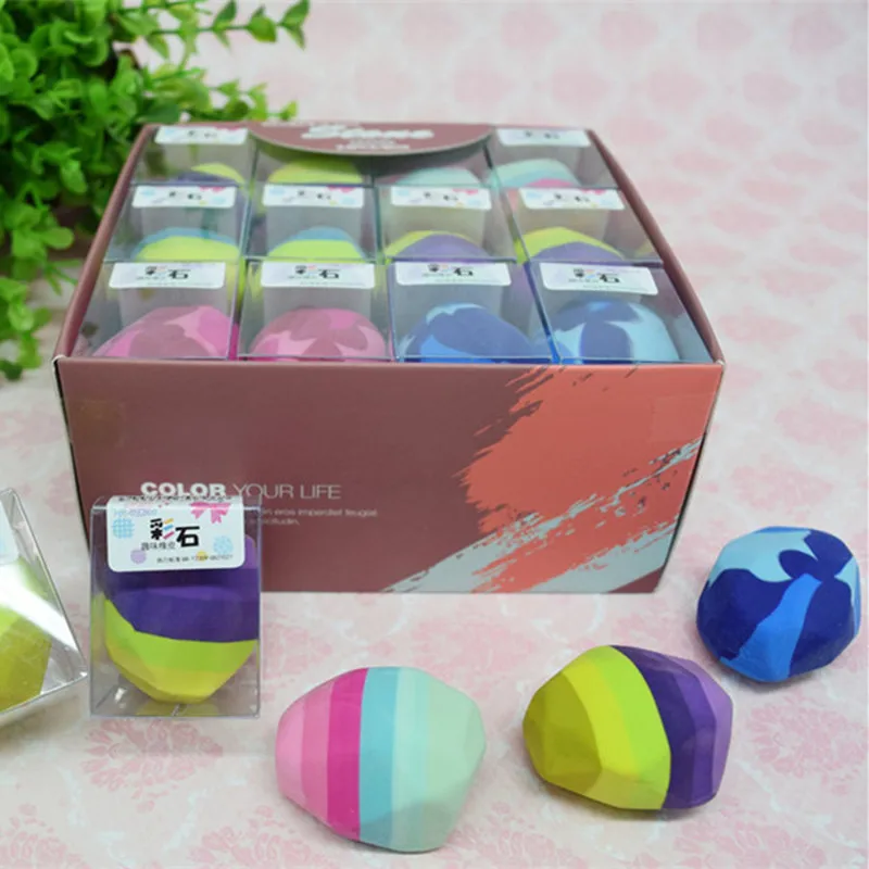 Promotional Events School Supplies Wholesale  Creative Stone-Shaped TPR Erasers