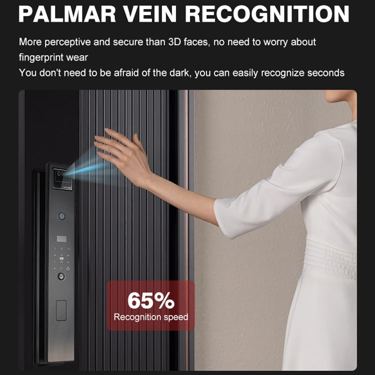 Competitive Price Front Door Electronic Keypad Camera Doorbell Smart Lock Tuya Real Time Monitoring Digital Doors Lock