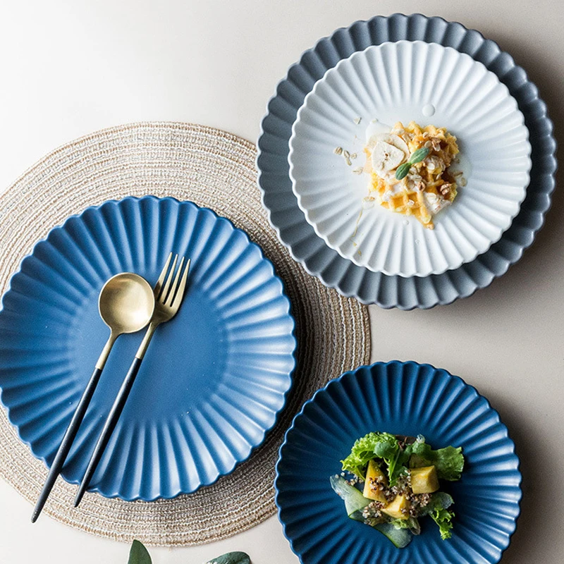 Домашняя керамическая кружевная тарелка в нордическом стиле чистый белый цвет посуда для овощей лапши супа риса миска