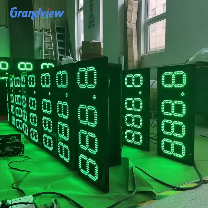 Waterproof electric gas price sign digital channel LED screen oil price sign for gas station