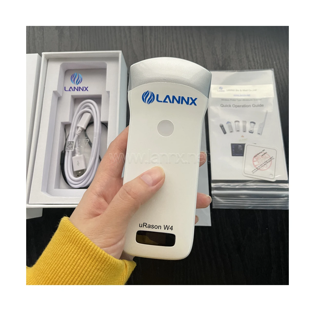 LANNX uRason W4 лучшее качество медицинский Цветной Допплер линейный зонд для использования в больничной клинике беспроводной портативный ультразвуковой