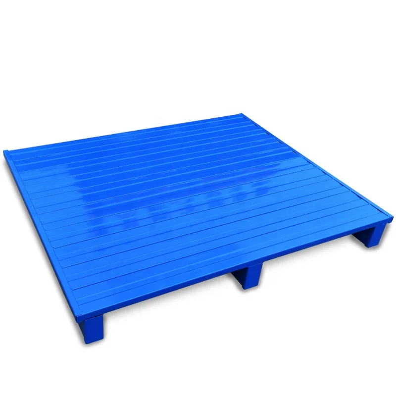 Peterack Flat Steel Pallet 1500Kg Load Pallet Racking Warehouse Storage Heavy Duty Stackable Steel Pallets 4-way