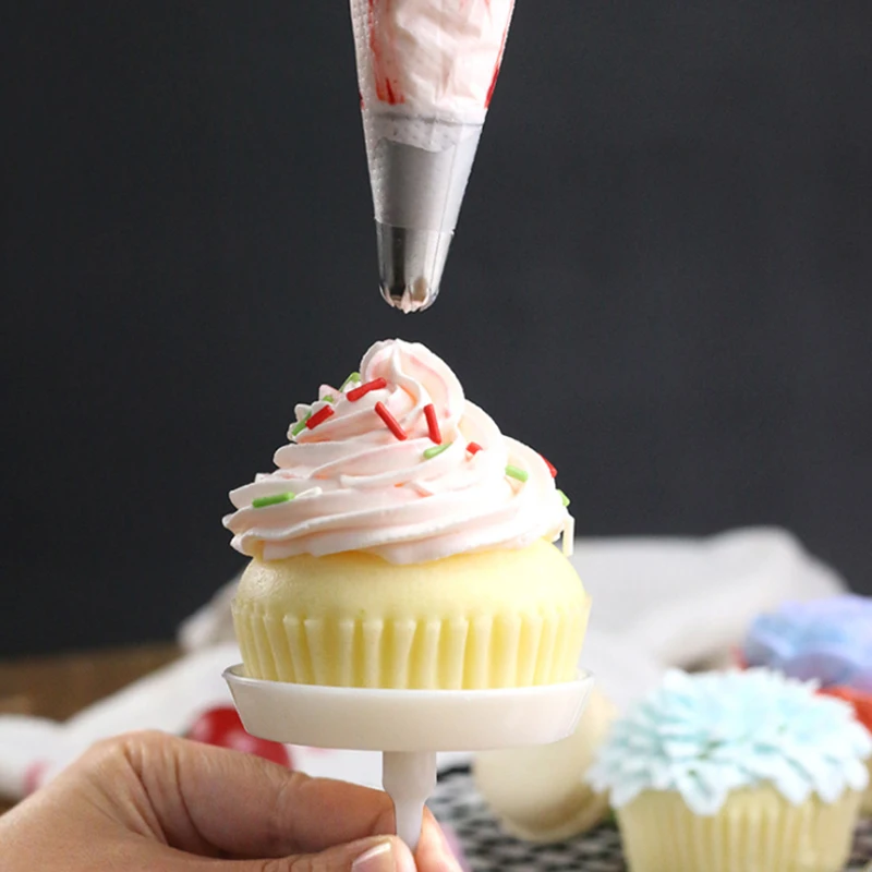 4pcs/set Cake Flower Nails Plastic Piping Nail Plastic Round Shape Cake Decorating Tool Baking Accessories