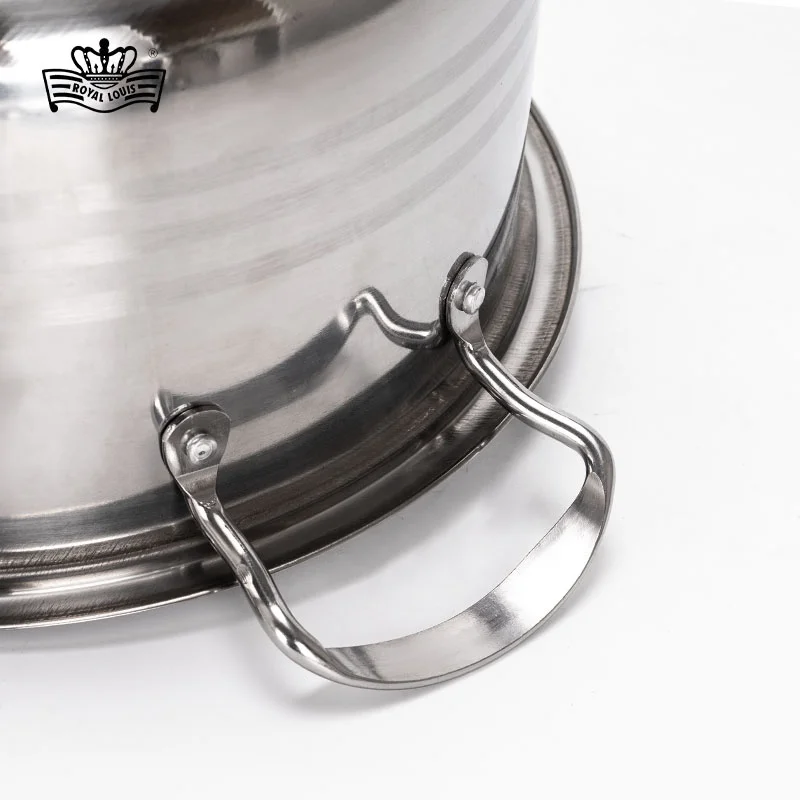 Stainless Steel Stockpot 10 PCS Deep Cooking Pot Large Commercial Stockpots Cookware Set For Canteen Restaurant