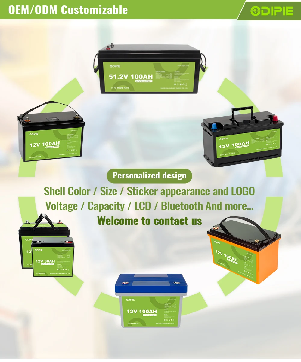 Батарея для глубокого цикла LiFePo4 600Wh 1200Wh 1800Wh 2400Wh 12V 50Ah 100Ah 200Ah ah 300Ah литиевая инверторная батарея Victron