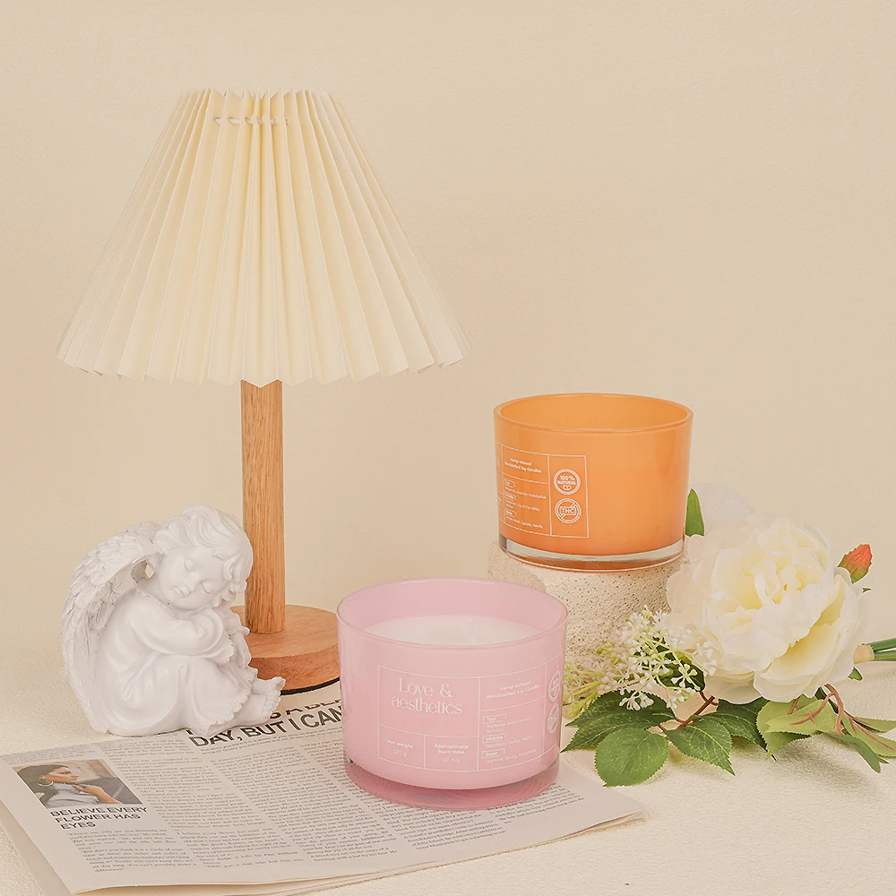 SINGHUA Custom Private Label 3 Wick Candles Scented Luxury Aromatherapy Spiritual Healing Candle Soy Glass Jar Scented Candles