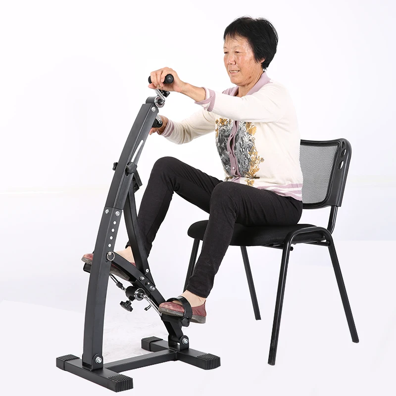 mini pedal exercise bike for elderly hand foot pedal exerciser elderly rehabilitation machine static bicycle mini bike cycle