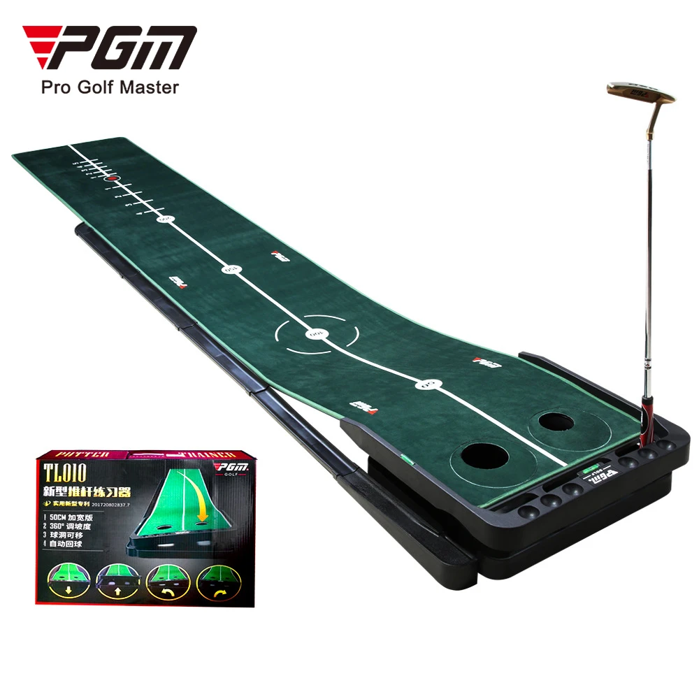 PGM Wholesale Adjustable Hole And Slope Track Nap Golf Putting Mat