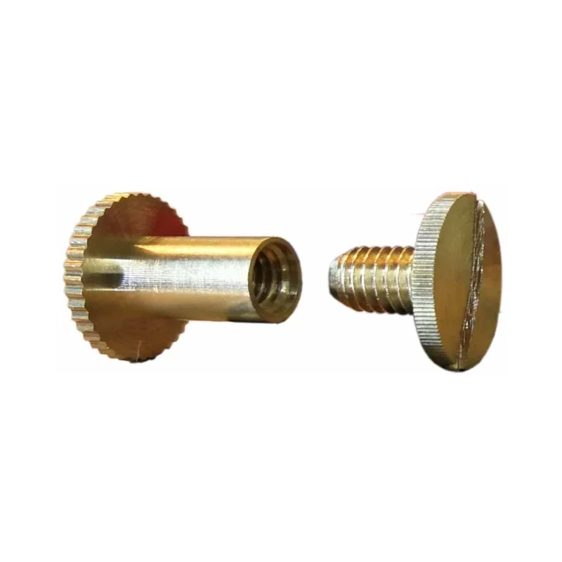 MACO Selling Furniture Assembly Screw Parts Maco Brass Album Screws Diameters 10Xm.4. Polished Nickeled Brass Album Screws