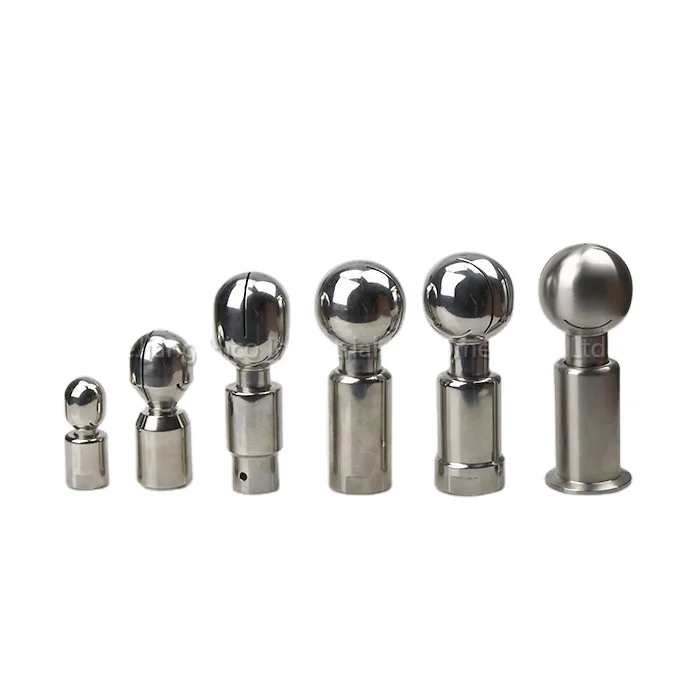 Stainless Steel Cleaning Ball Threaded Rotating CIP Spray Ball For Tank