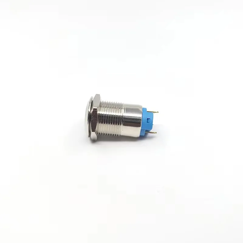 12mm on off  Flat Metal Self-locking Push Button illuminated switch