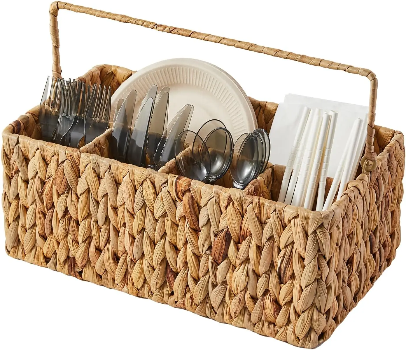 Utensil Basket Holder Silverware Caddy Cutlery Holder Utensil Holder for Party Picnic Caddy for Plates