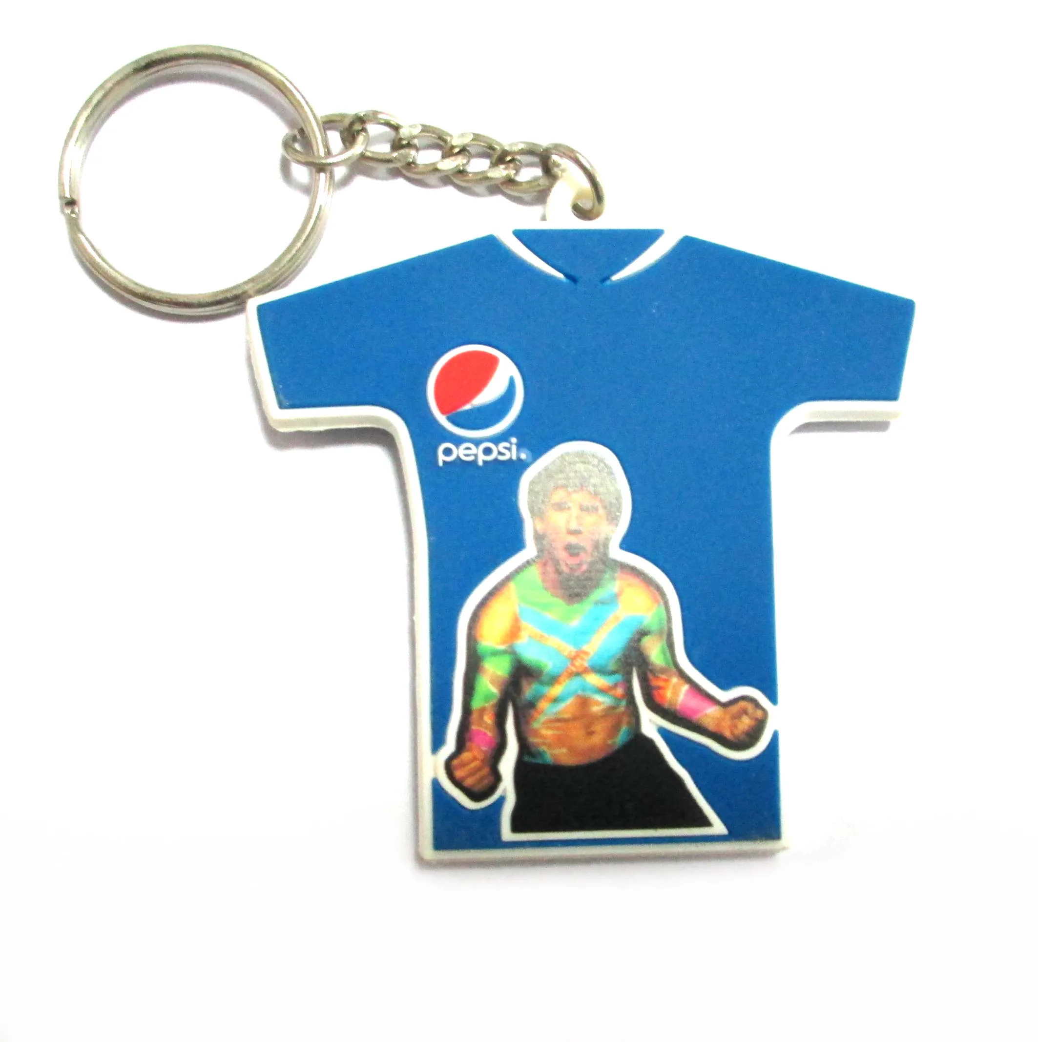 Custom Digital Print Jersey Keychain for Giveaway Souvenir Wedding Party Celebration Club Soft Rubber Llaveros Keytag Keychain