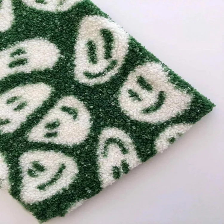 Super Soft Home Textile Blanket Coat Smiley Face Printed Teddy Microplush Fleece Printed Fabric