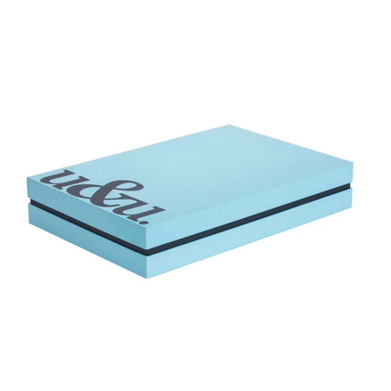 Custom Magnet Lipstick Boxes Flip Cosmetic Gift Set Light Blue Packaging Box Gift & Craft,gift Packaging Kraft Paper Recyclable