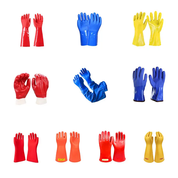 High voltage 12KV durable  electrician insulated rubber gloves thick electrical insulating gloves