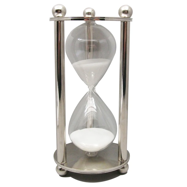 
High Quality aluminum Sand Timer 3 Minute Empty Hourglass Unity Sand Ceremony Sets Hour Glass for Weddings 