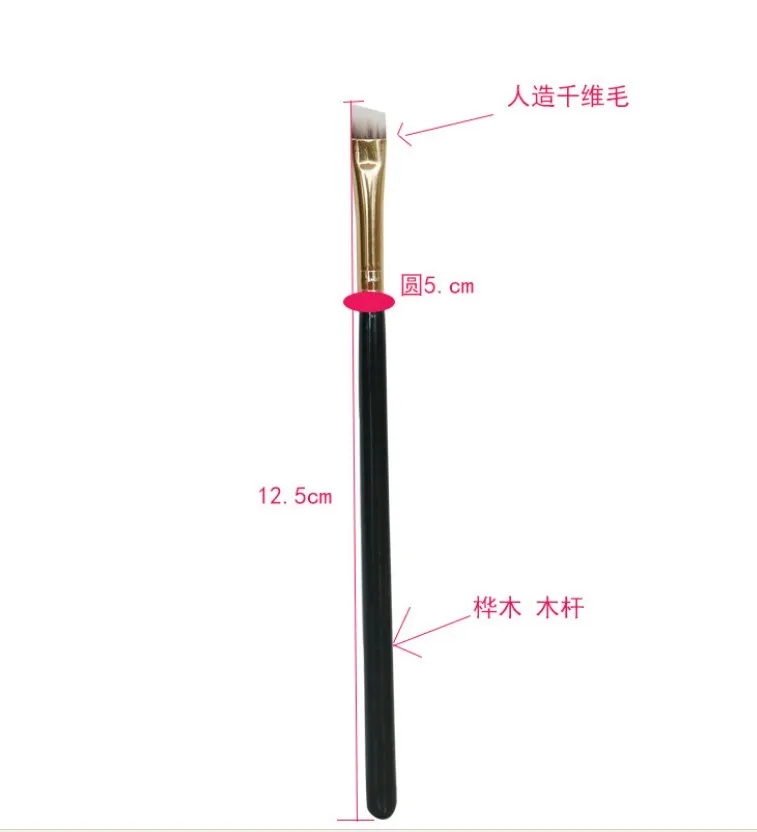 High Quality Wholesale Supply Nylon Brow Brush Angled Eyebrow Brush
