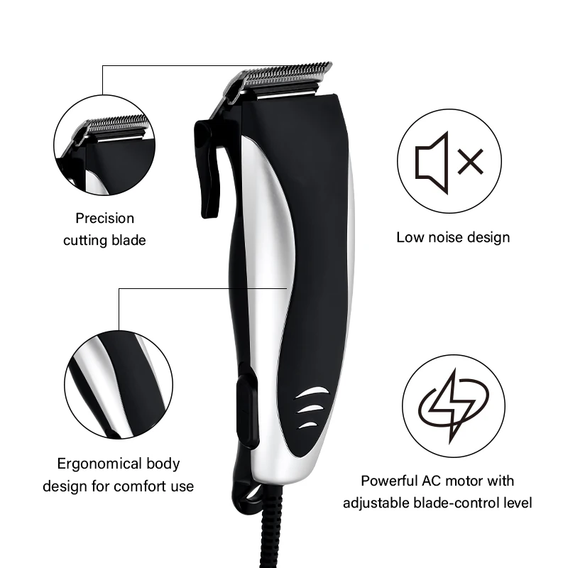 AC Motor Corded Comb Hair Clippers Men Women