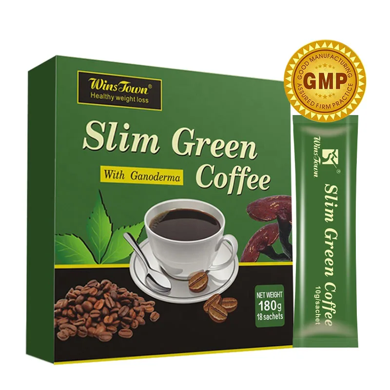 Private Label Slim green coffee natural herbal healthy Diet Powder Instant weight loss coffee slimming with Ganoderma