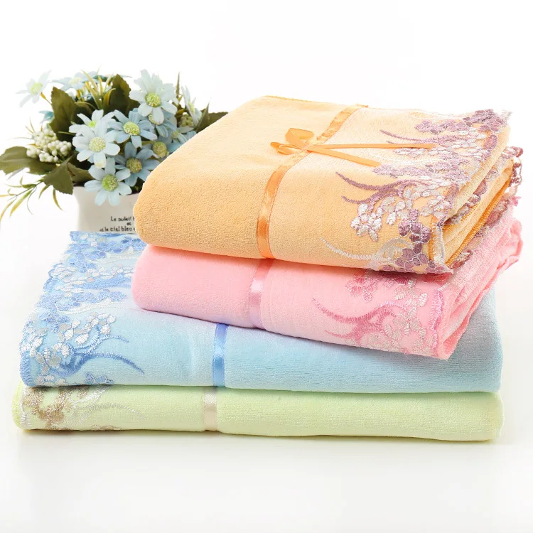new design microfiber bath towel embroidery terry towel with logo hair wrap towel quick dry suitable for home hotel gift