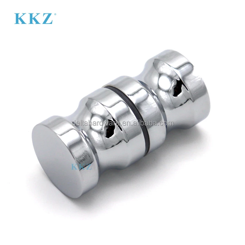 Современная хромированная дверная ручка KKZ для ванной комнаты полированная латунная алюминиевая с небольшой ручкой из цинкового сплава SUS304 стеклянной душевой двери