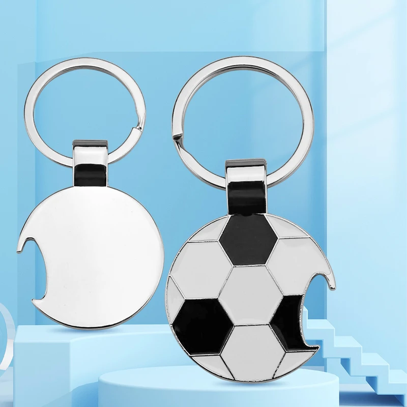 European Football Games Metal Alloy Travel Souvenirs Rotating Magnet Refrigerator Magnet Football Shape Drink Bottle Opener