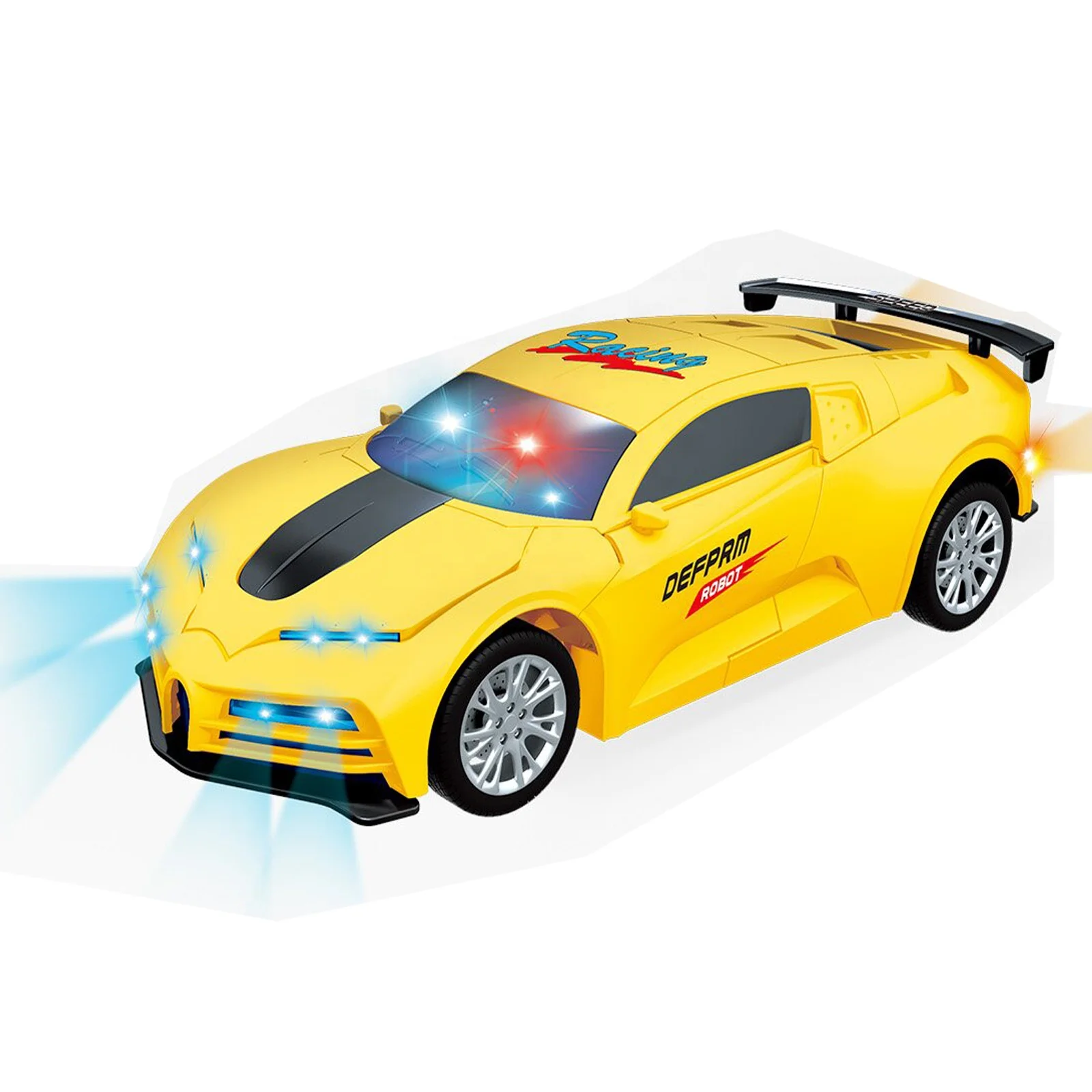 KK New Arrival Deformation Toy Vehicle With Light Music,Automatic Deformation Musical Car Toy Super deformation music robot car