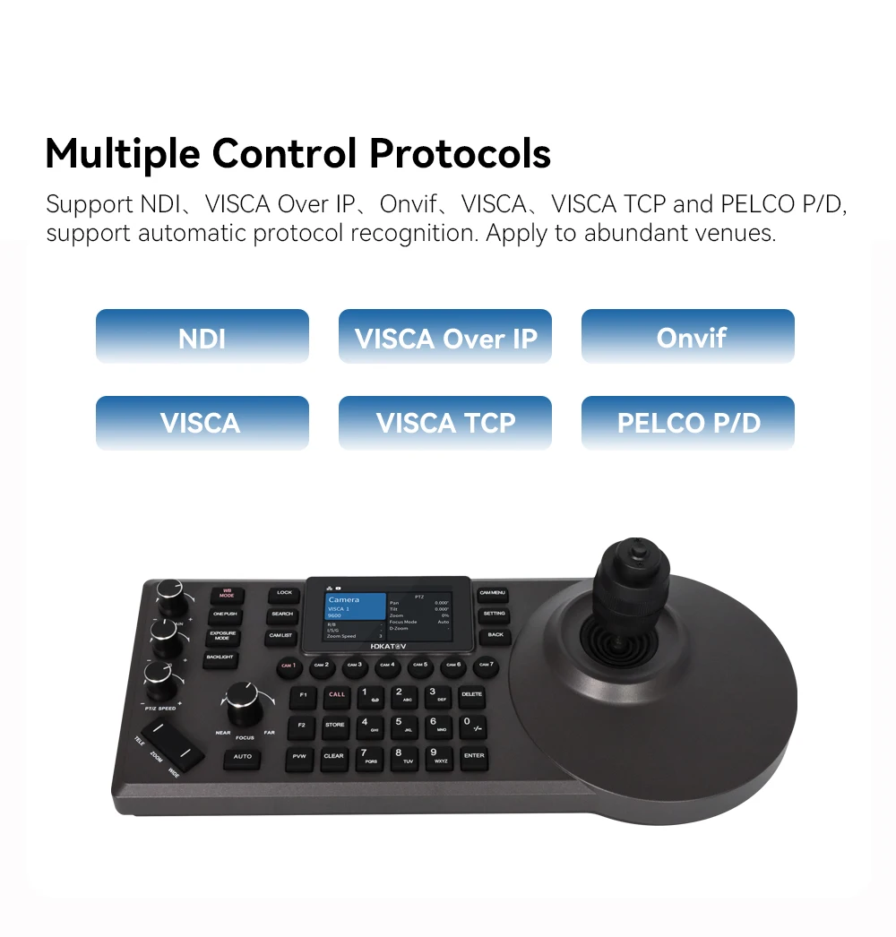 HDKATOV 4D IP Joystick Controller Keyboard RS485 PELCO D P For Security CCTV Speed Dome PTZ Camera