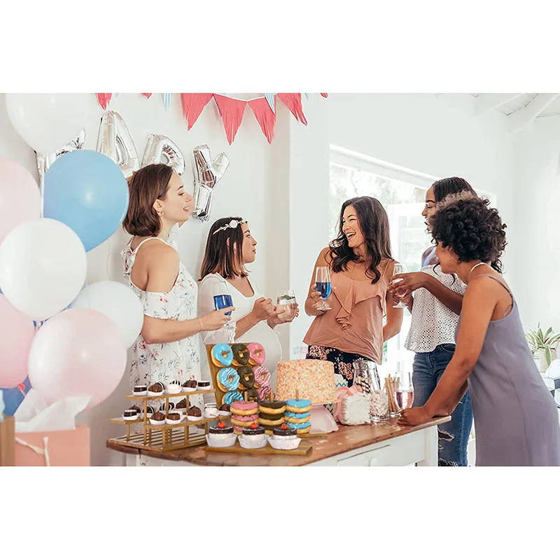 Легкая в сборке складная конструкция пончики пищевой класса деревенский бамбуковый деревянный пончик стенд дисплей очки стенд