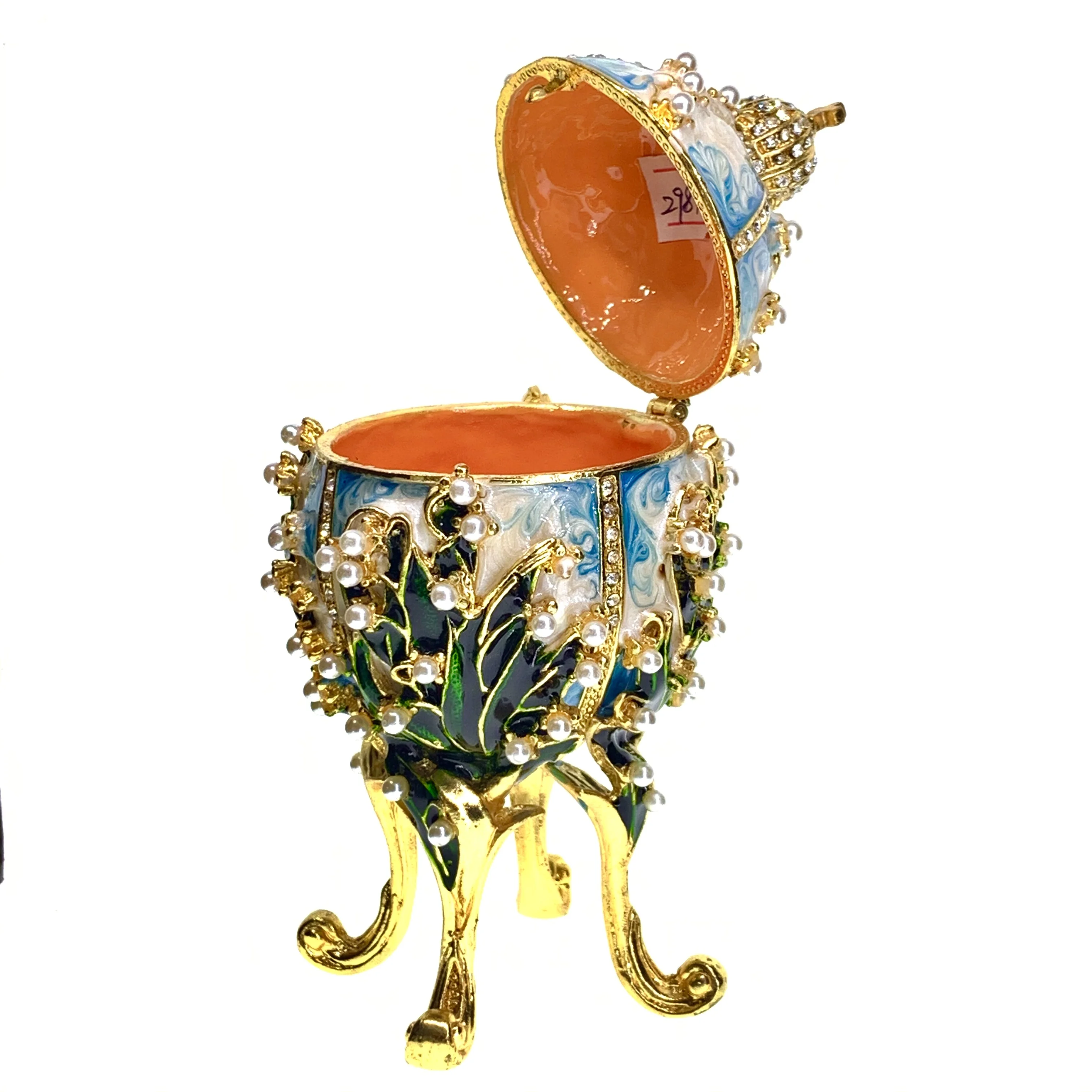 Новое поступление русский faberge металлическая шкатулка для украшений подарок на Рождество