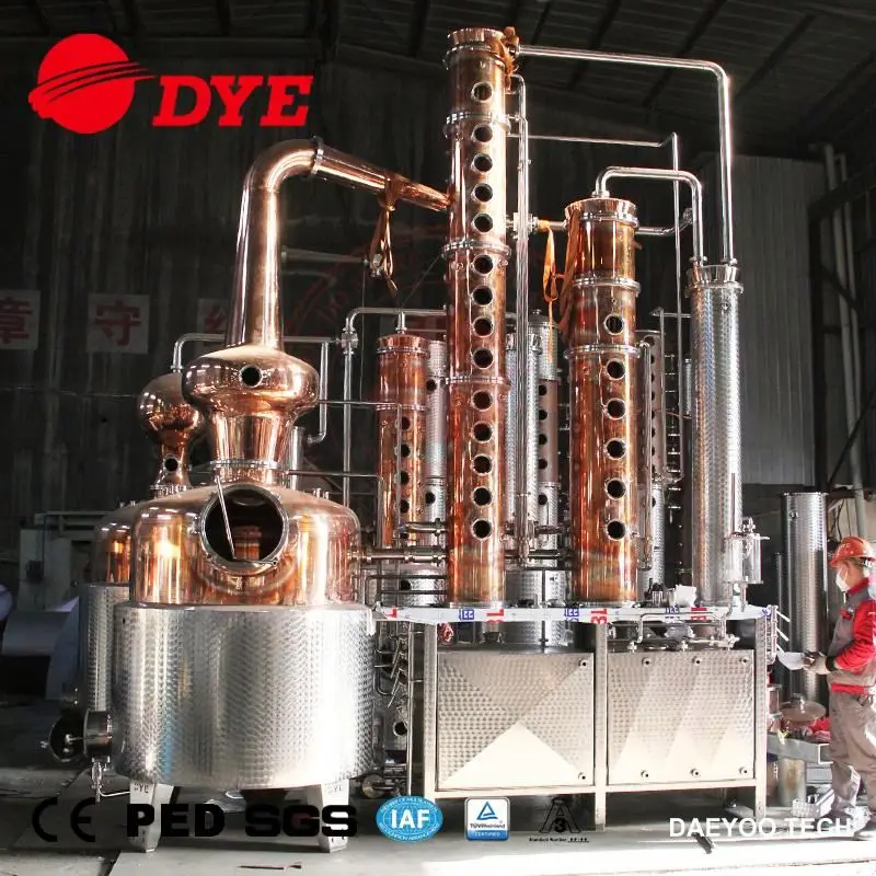 DYE gin still machine industrial steam distillation moonshine  vodka and whisky distillery grappa distiller